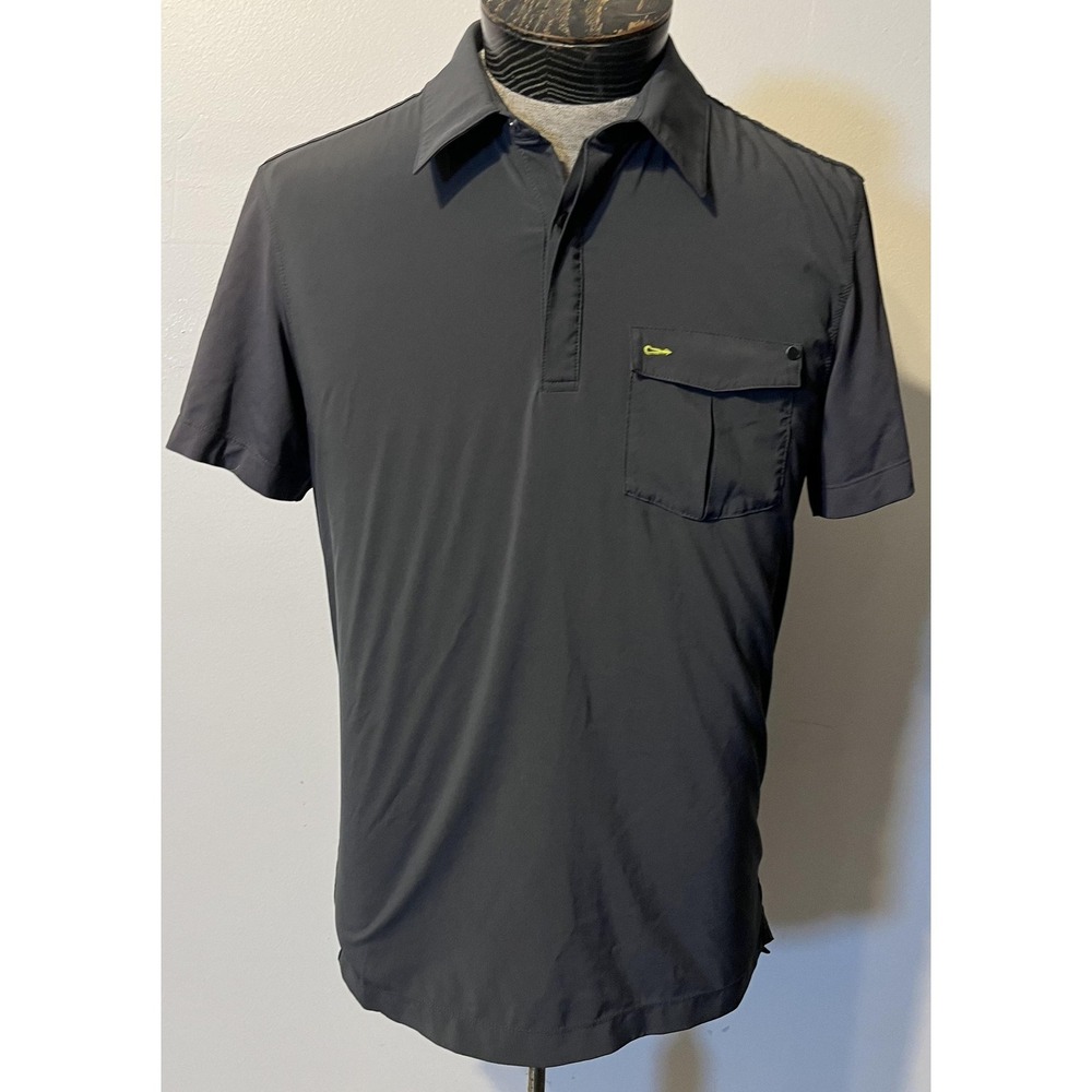 Nike Golf Polo Shirt Mens Medium Gray‎ Tour Premium Dri-FIT Pocket Performance